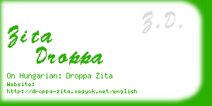 zita droppa business card